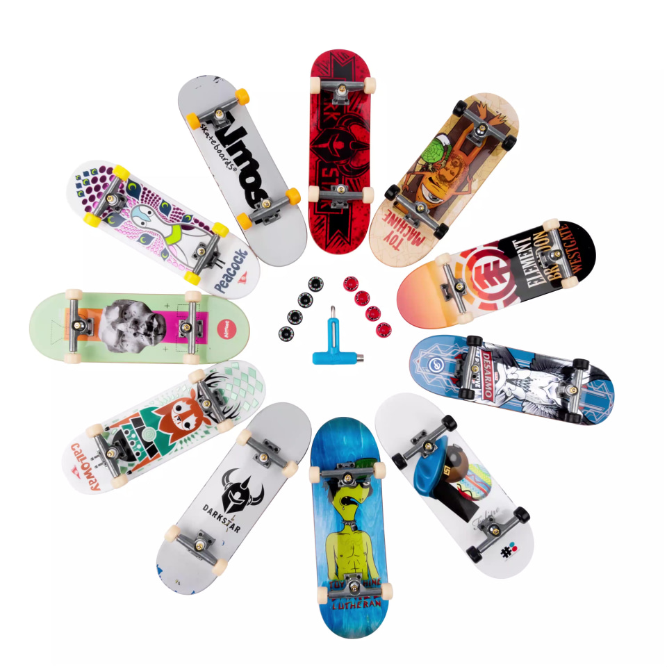 thumbnail video image 2 of Tech Deck, Sk8shop Fingerboard Bonus Pack, Collectible and Customizable Mini Skateboards, 2 of 8