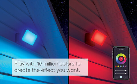 Color options for the Atomi Smart Floodlight