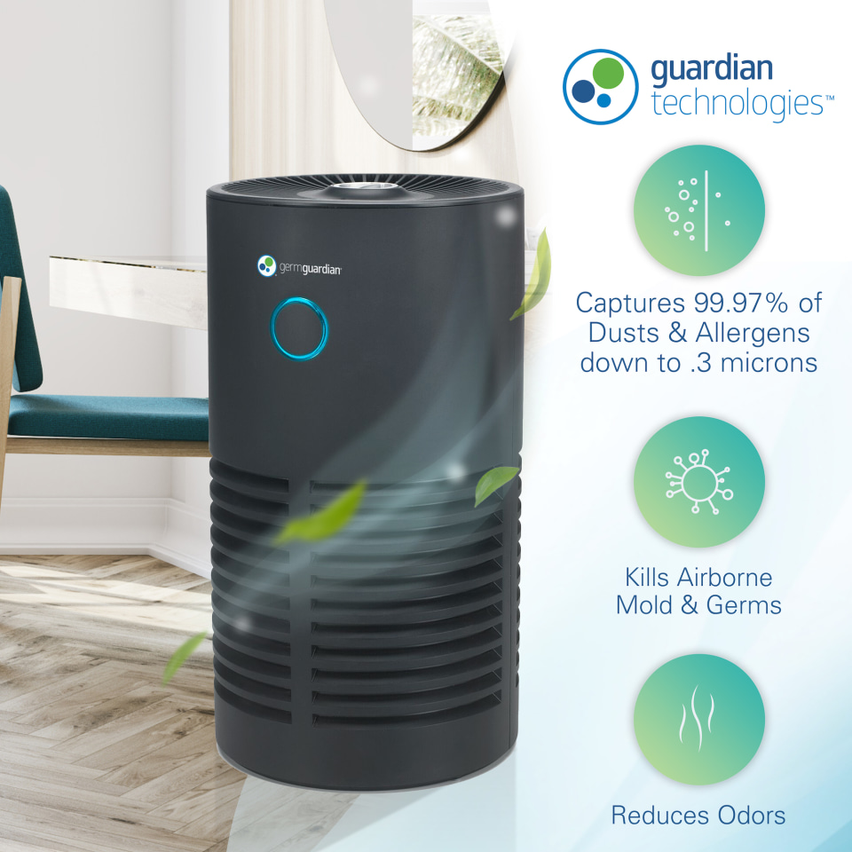 GermGuardian 4-in-1 360 Degree Air Purifier with HEPA Filter and UV ...