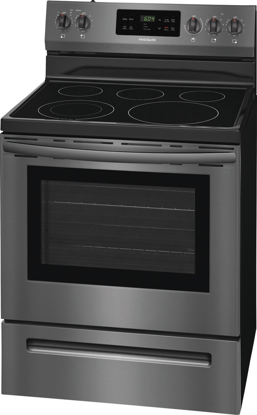 Frigidaire 40-in Self-Cleaning Electric Range (Black) at