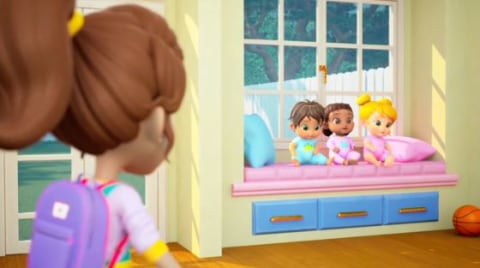 thumbnail video image 2 of Baby Alive GloPixies Minis Doll, Plum Rainbow, Glow-In-the-Dark 3.75-inch Pixie, Surprise Friend, 2 of 6