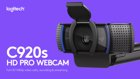  Logitech C920S HD Pro Webcam, Full HD 1080p/30fps
