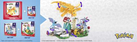 MEGA Pokémon Action Figure Building Toys for Kids, Dragonite with 387  Pieces and Wing Flapping Motion, Age 9+ Years Old Gift Idea, HKT25