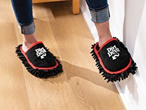 1 Pair Mop Slippers Washable Reusable Floor Dirt Cleaning Wearable Mopping  Shoes