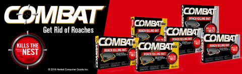 Combat Max Defense System Brand, Small Roach Killing Bait 12 Count and  Roach Killing Gel 1 Count 