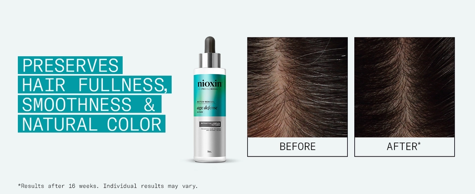 Nioxin Age Defense Serum before and after