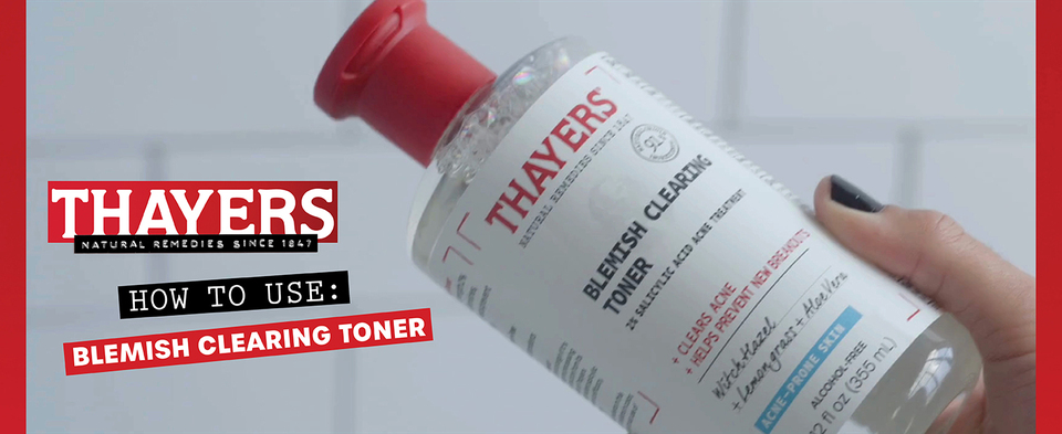 thumbnail video image 3 of Thayers Natural Remedies Blemish Clearing Toner, 2% Salicylic Acid Acne Treatment, 3 of 11