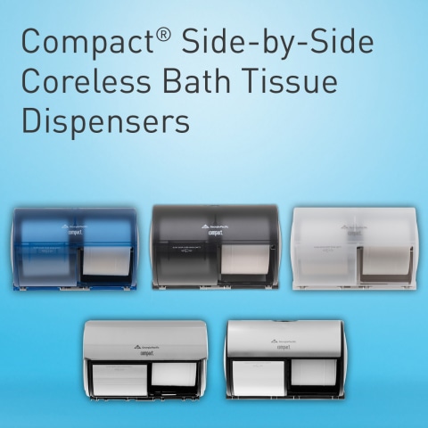 Compact by GP Pro Double Coreless Roll Toilet Paper Dispenser