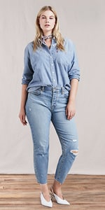 plus size levi's classic fit straight leg jeans
