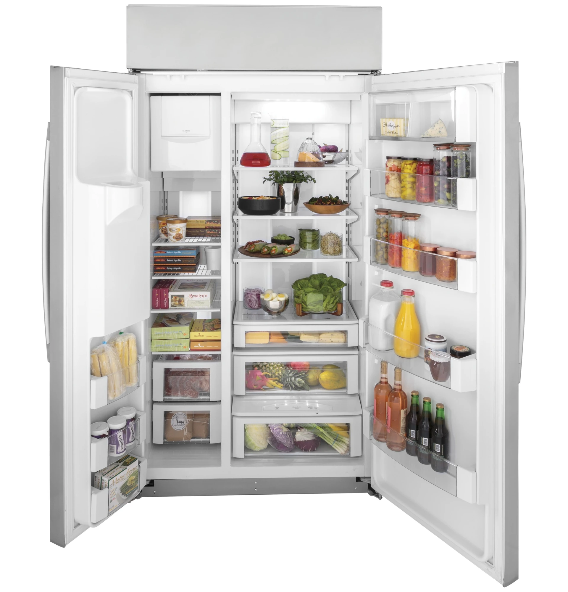 GE Profile 42 in. Wide 24.5 Cu. Ft. Side by Side Built In Smart