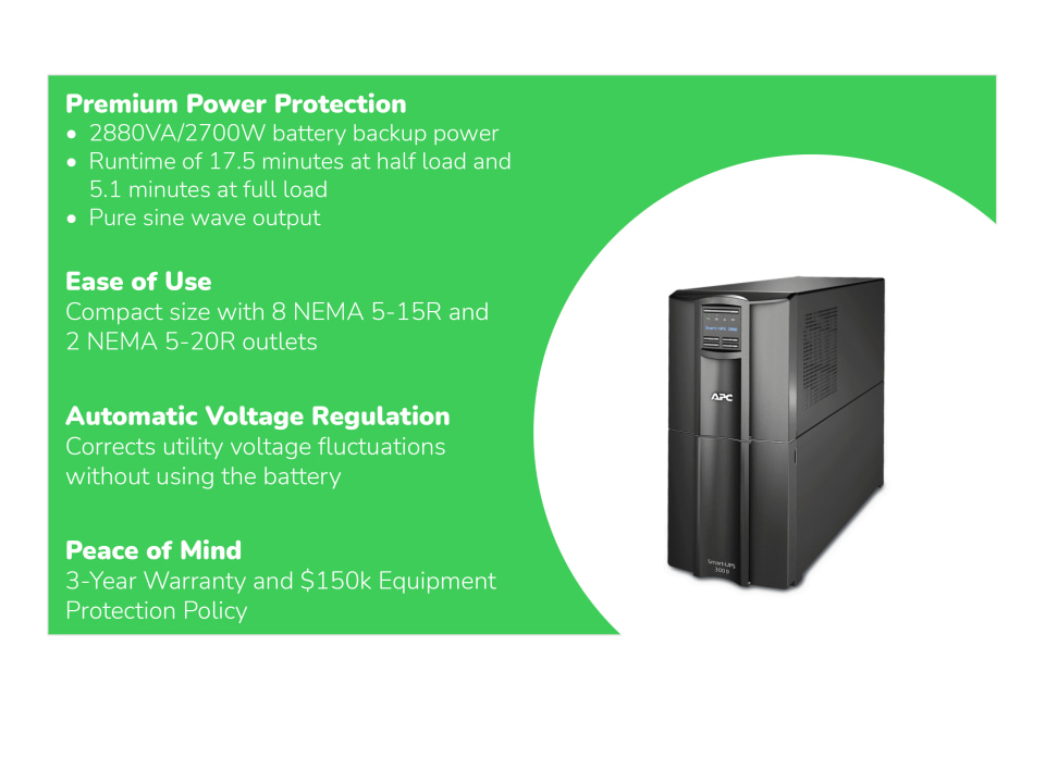 APC Smart-UPS SMT750C Battery Backup & Surge Protector with SmartConnect