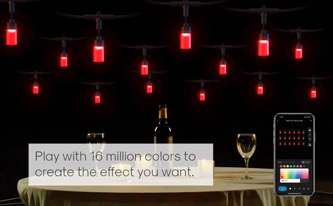 Red color for the  Atomi Smart String Lights
