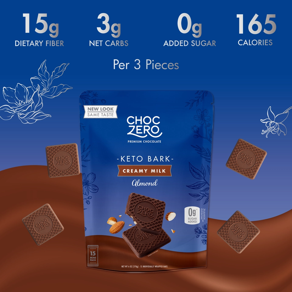 【bake keko様】専用・青360ｇ×2袋✨≪リクエスト特割特価≫ Choczero Bark Milk Chocolate Almond - 6 Oz - safeway