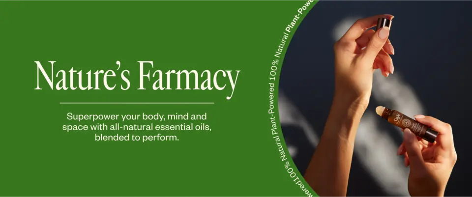 Nature’s Farmacy   Superpower your body, mind and space with all-natural essential oils, blended to perform.