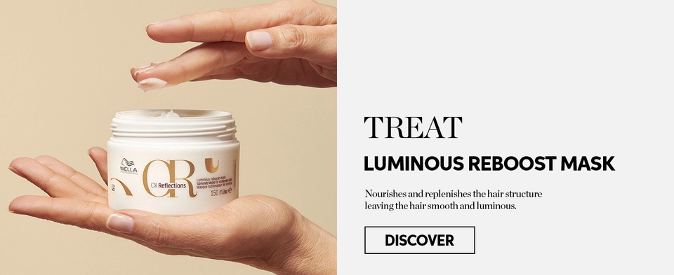 Use Oil Reflections  Luminous Reboost Mask to nourish and replenish hair structure with panthenol