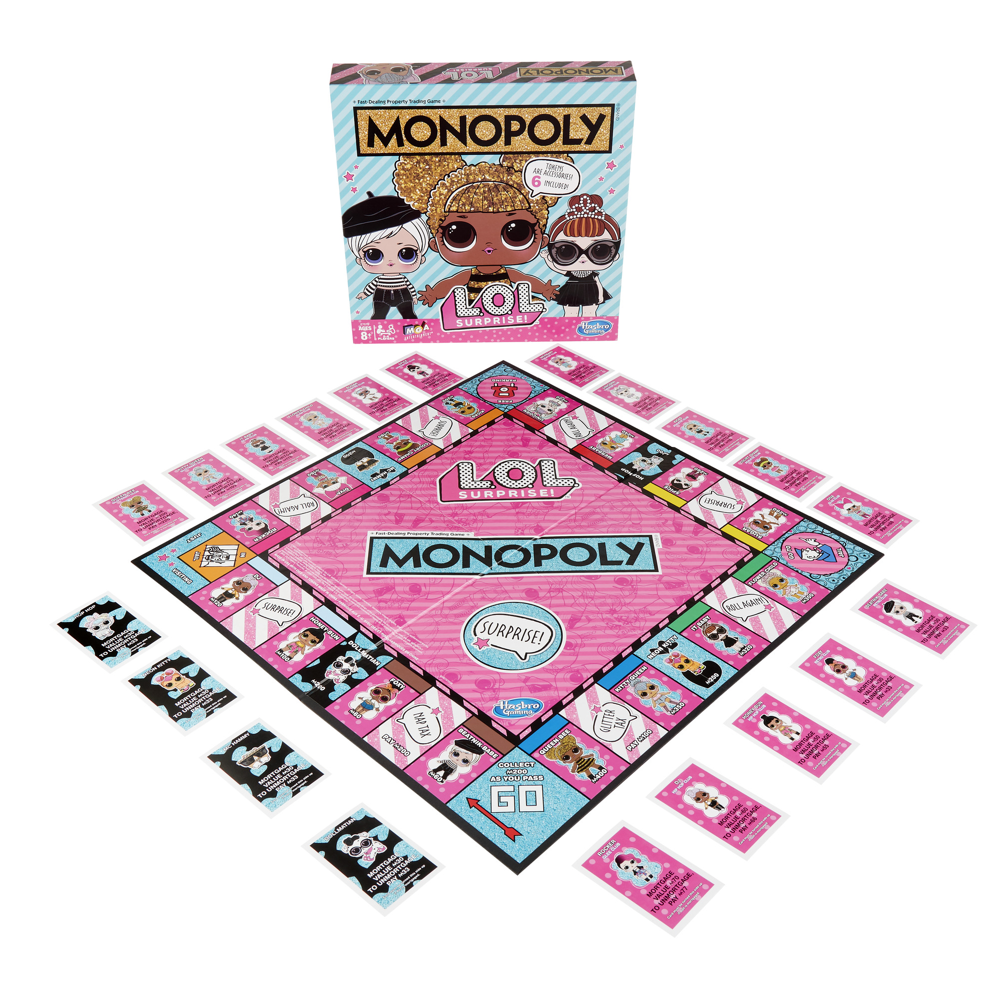 Monopoly Game: LOL Surprise! Edition Board Game for Kids Ages 8 and Up