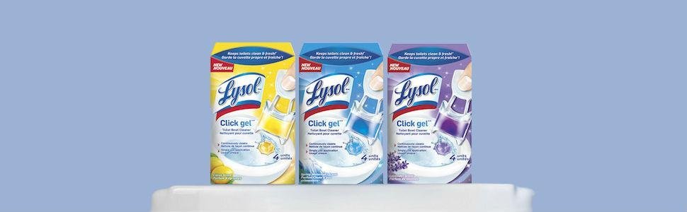 4 Packs Of Lysol Click Gel Lavender Automatic Toilet Bowl Cleaner For $4.47  From  