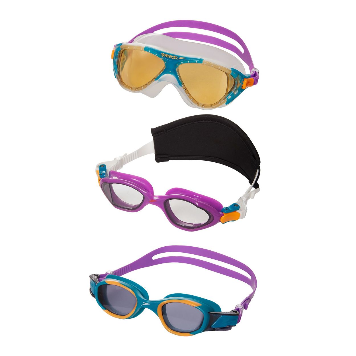 speedo junior swim goggles 3 pack