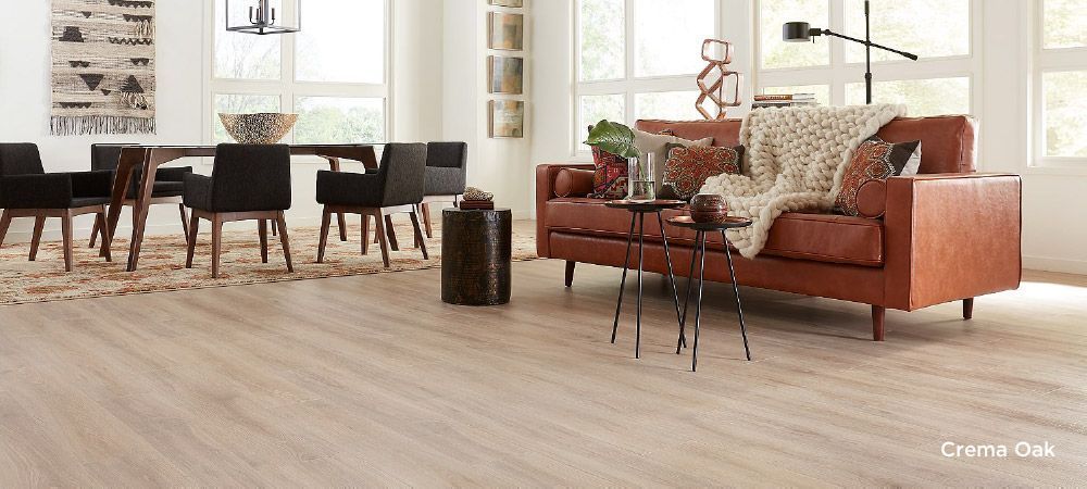 Pergo Portfolio Wetprotect Waterproof Crema Oak 7 48 In W X 47 24 L Embossed Wood Plank Laminate Flooring The Department At Lowes Embossed Wood Plank Laminate Flooring