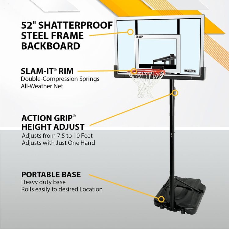 Lifetime 52 XL Portable Basketball Hoop System eBay