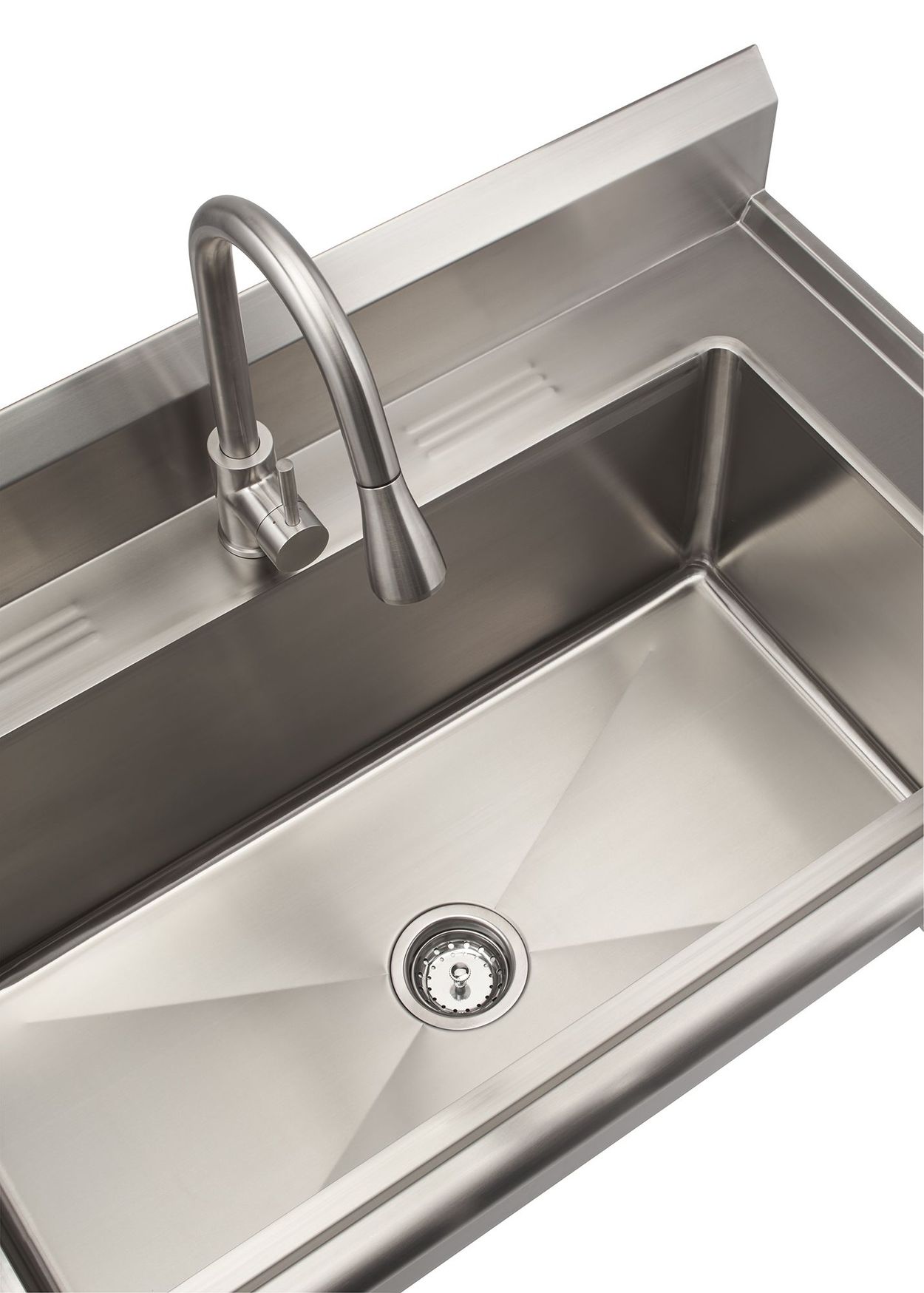 Stainless Steel Sink showing the depth of the basin
