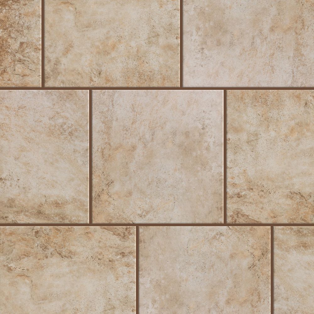 Style Selections Mesa Beige 12 In X 12 In Glazed Porcelain Stone Look Floor And Wall Tile In The Tile Department At Lowescom