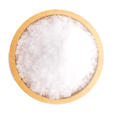 A bowl of mined salt sodium.