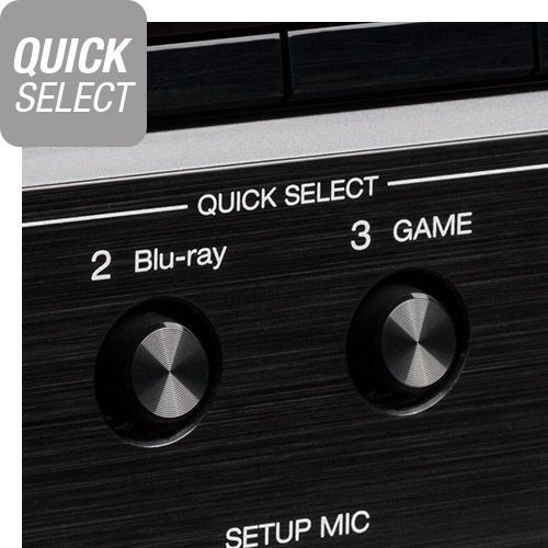 Close up of Quick select buttons