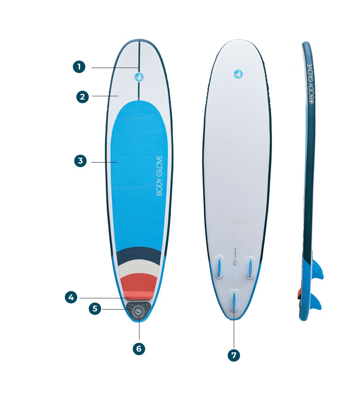 Body Glove EZ8 Surf Board Inflatable Surfboard, New In Box 20 PSI