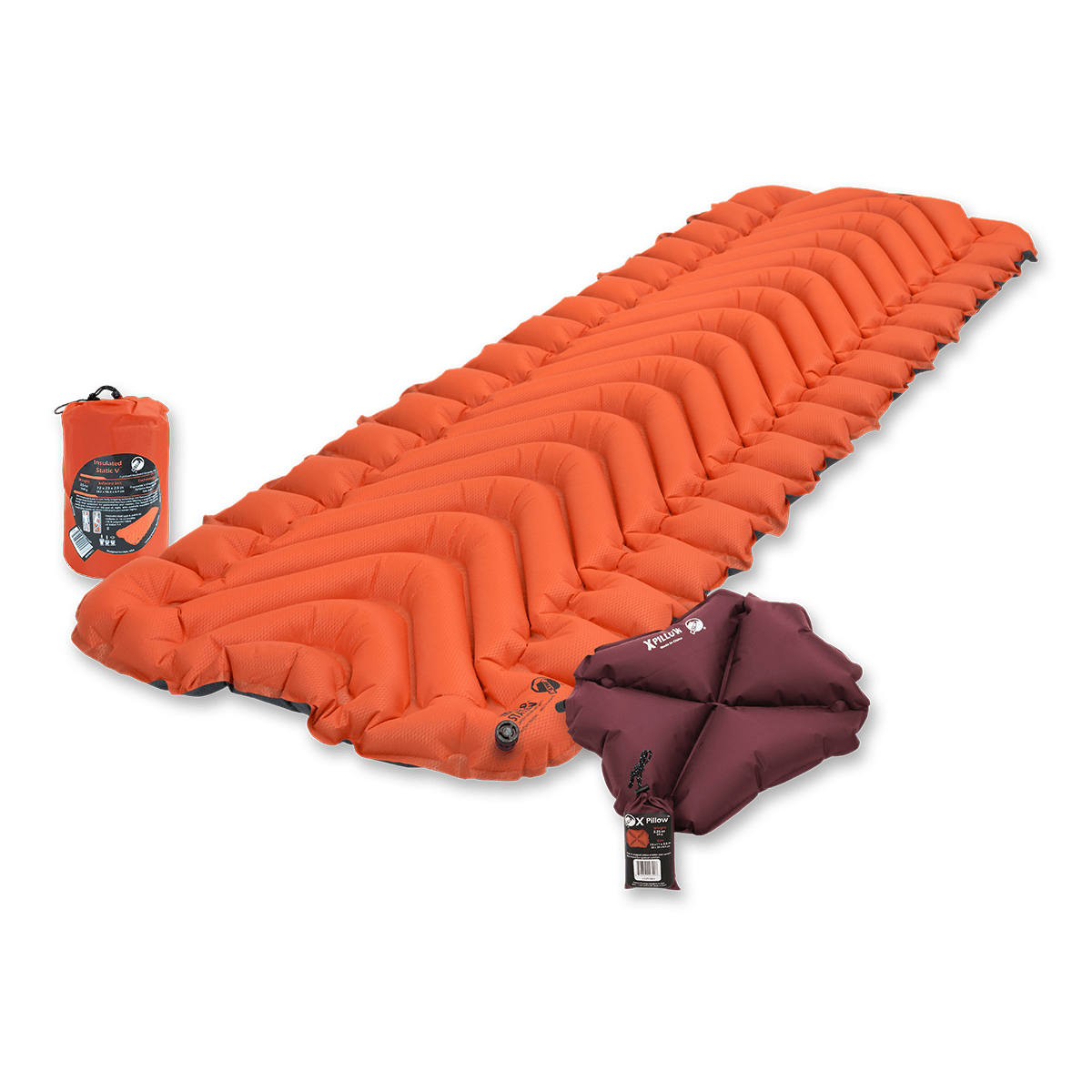 Klymit Insulated Static V Sleeping Pad With X Pillow