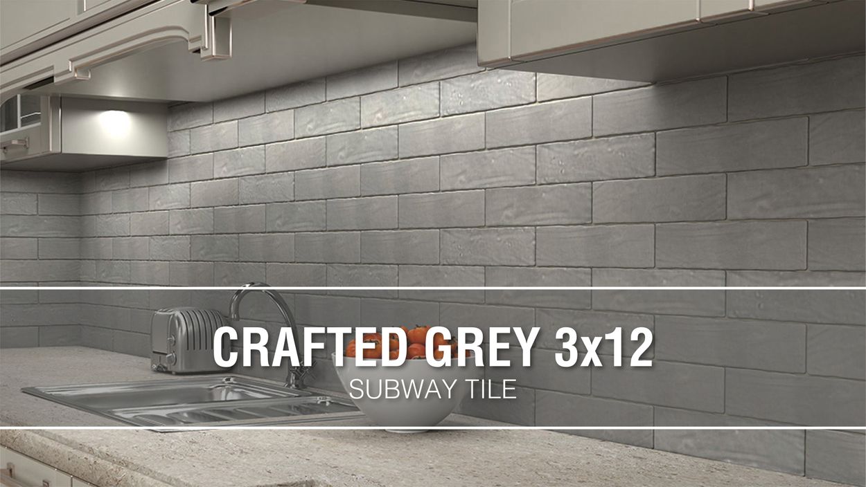 Boutique Ceramic Boutique Crafted Grey 3x12 3 In X 12 In Glazed Ceramic Subway Wall Tile In The Tile Department At Lowescom