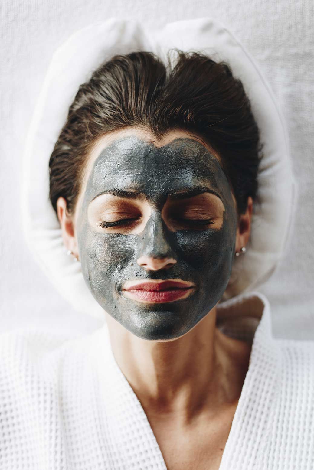 Miracle Mask on woman's face, spa beauty treatment