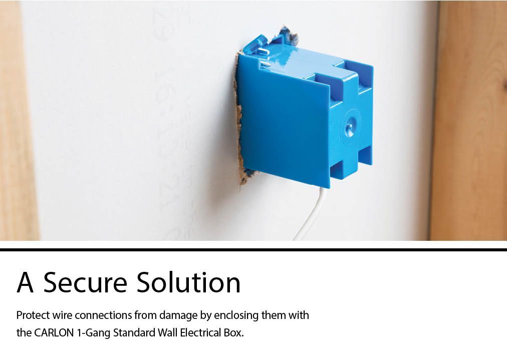 Carlon 1 Gang Blue Plastic Old Work Standard Rectangular Wall Electrical Box In The Electrical Boxes Department At Lowes Com