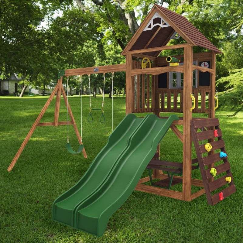 cedar summit by kidkraft valleyview deluxe playset