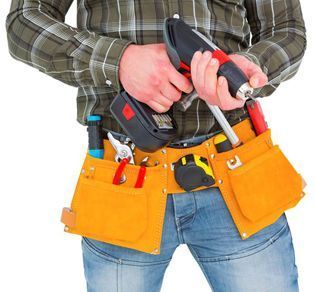 man holding powertool