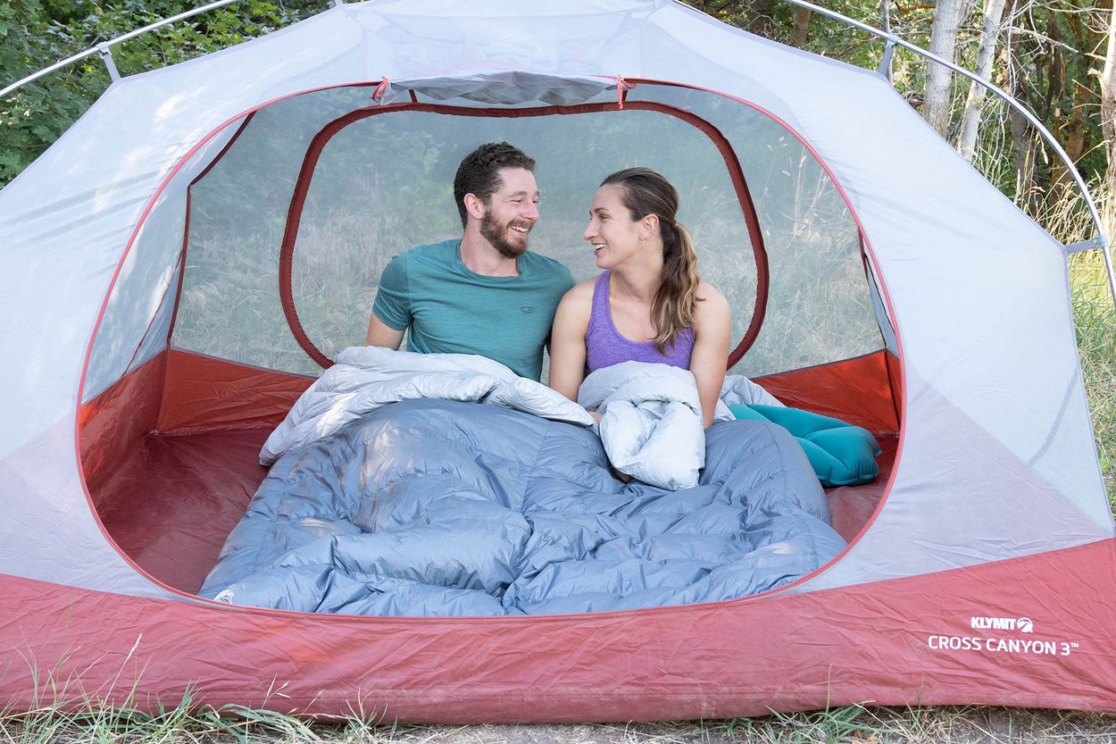 Couple inside the tent