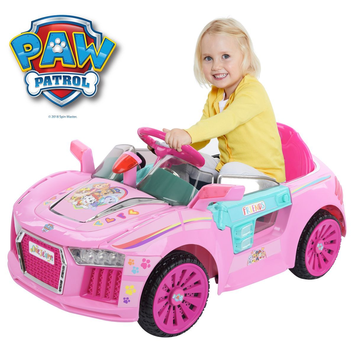 træthed Forbedring Fritid Paw Patrol E-Cruiser Ride-On Car, Pink | Costco