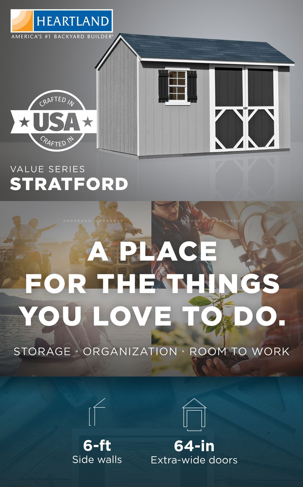 Heartland 12 Ft X 8 Ft Stratford Saltbox Engineered Wood Storage Shed In The Wood Storage Sheds Department At Lowes Com