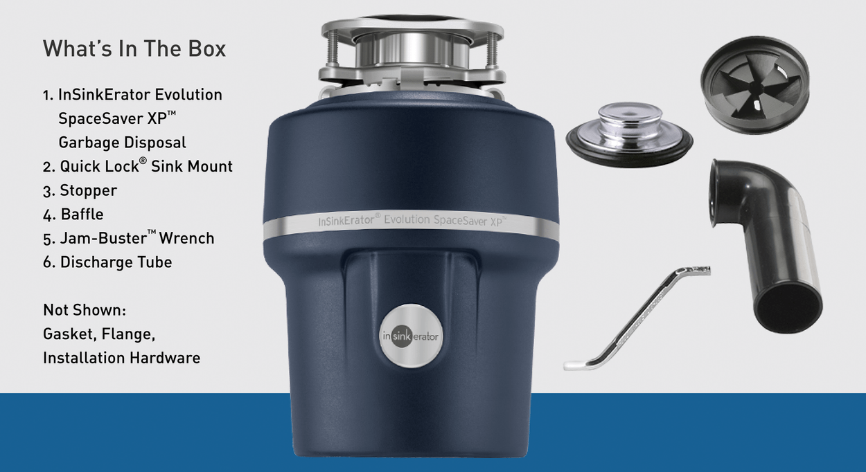 Insinkerator Evolution Spacesaver Xp Non Corded 3 4 Hp Continuous Feed Noise Insulation Garbage Disposal In The Garbage Disposals Department At Lowes Com