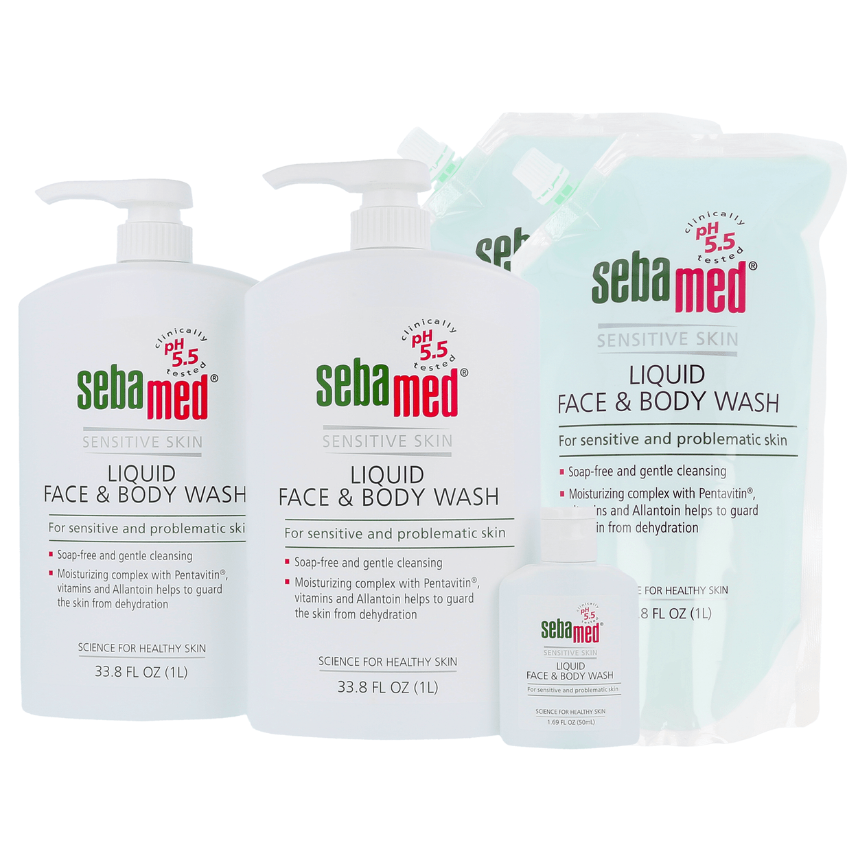 Sebamed Liquid Face Body Wash With Refill Pack