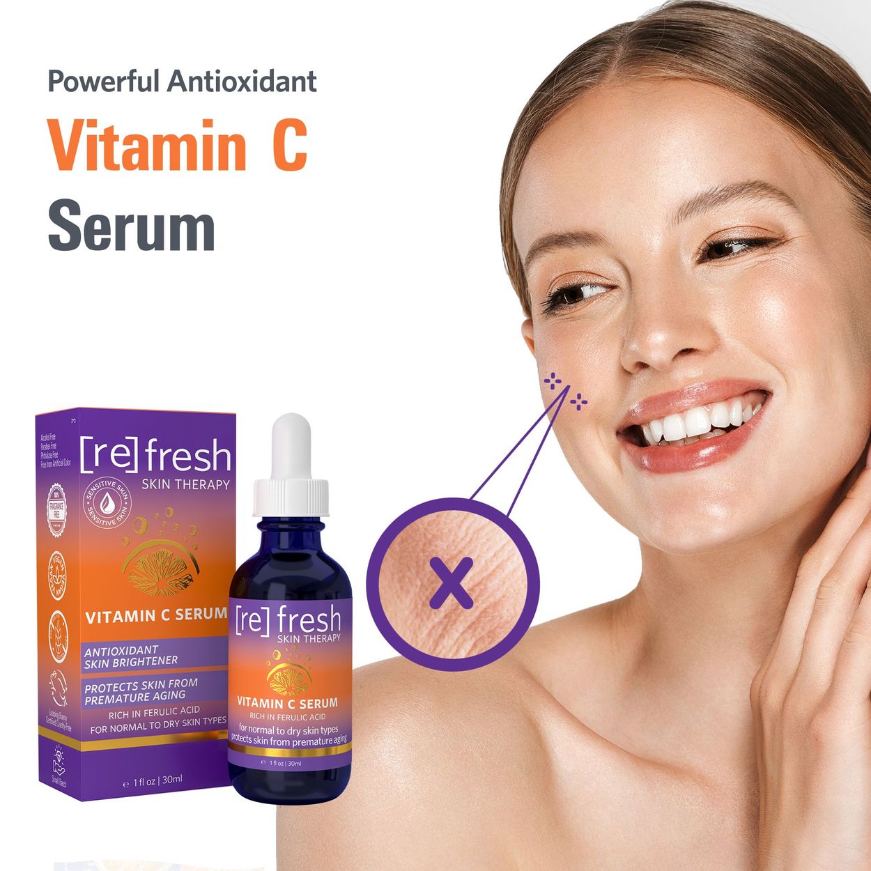 Refresh Skin Therapy Vitamin C Serum 1 0 Fl Oz