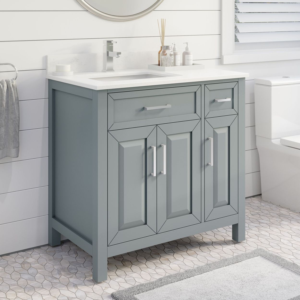 Costco Bathroom Vanities Canada / Ove Decors Westport 42 Iron Gray ...