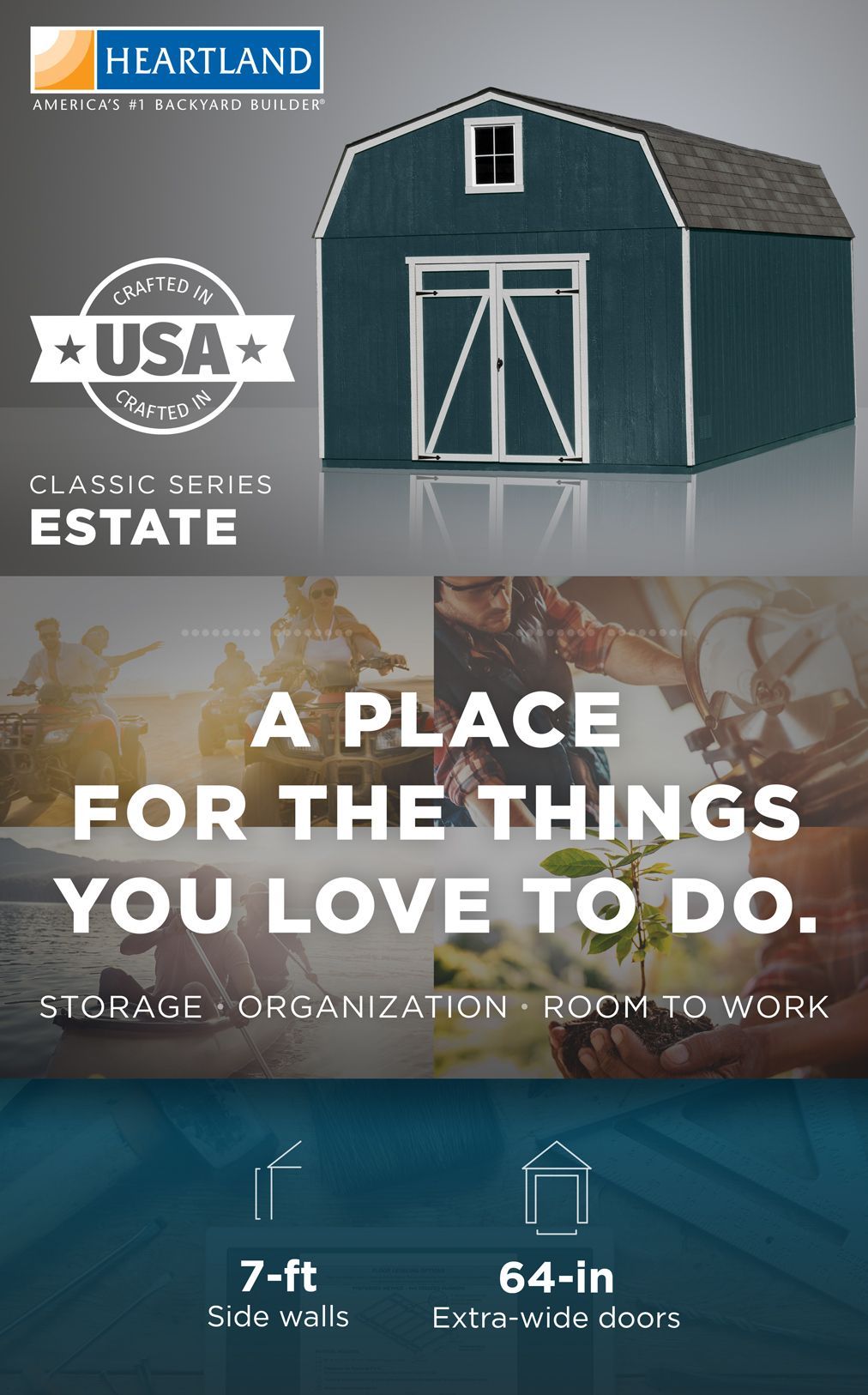 garden shed 12x16 on Heartland 12 Ft X 16 Ft Estate Gambrel Engineered Wood Storage Shed In The Wood Storage Sheds Department At Lowes Com