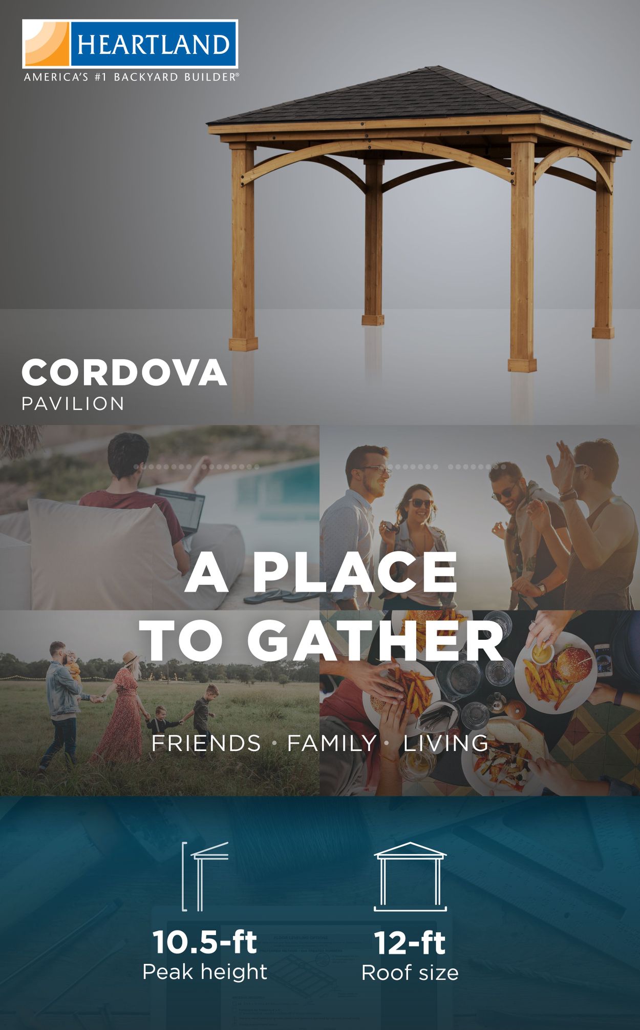 agora outdoor living 12x12 gazebos for sale on Heartland Cedar Pavilion 12 Ft W X 12 Ft L X 10 Ft 6 In Stained Cedar Freestanding Pergola With Canopy In The Pergolas Department At Lowes Com