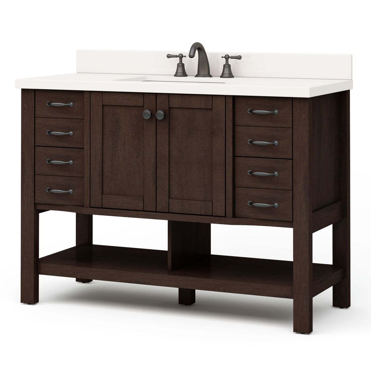 Allen Roth Kingscote 48 In Espresso Undermount Single Sink Allen Roth Kingscote 48 In Espresso Undermount Single Sink