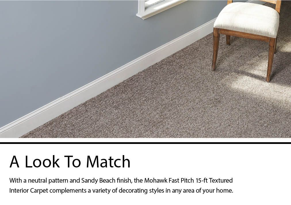 Mohawk Fast Pitch Sandy Beach Textured Carpet Indoor In The Carpet Department At Lowes Com