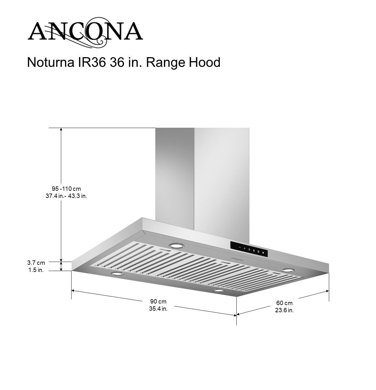 Noturna IR36 36 in. Range Hood