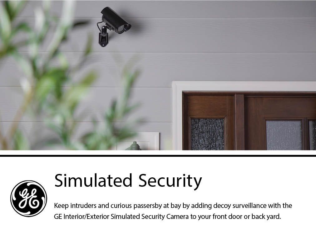 Ge Interior Exterior Simulated Security Camera In The Simulated Security Cameras Department At Lowes Com
