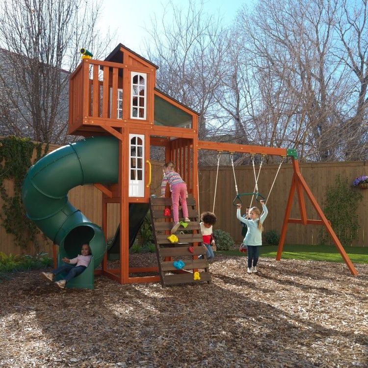 Cedar Summit Austin Wooden Play Set Alpha Outlets