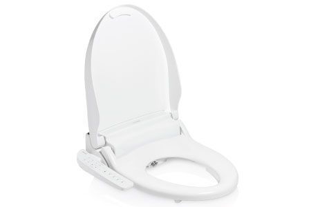 CL1500 bidet seat facing right with seat lid opened